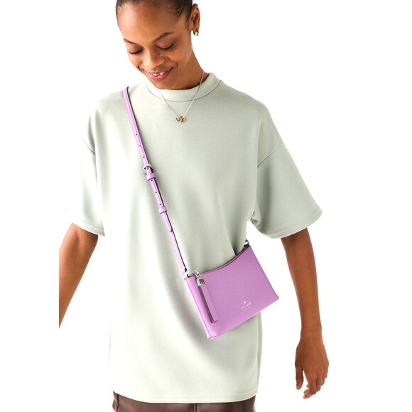 New Kate Spade Sadie Crossbody Saffiano Leather Wisteria - Picture 2 of 5